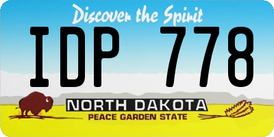 ND license plate IDP778
