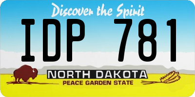 ND license plate IDP781