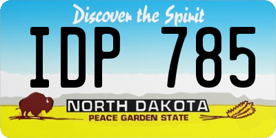 ND license plate IDP785