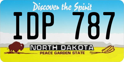ND license plate IDP787