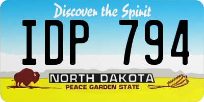 ND license plate IDP794