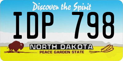 ND license plate IDP798