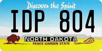 ND license plate IDP804