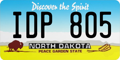 ND license plate IDP805