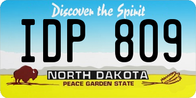 ND license plate IDP809
