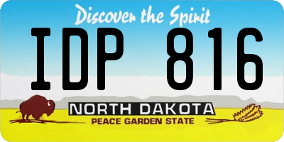 ND license plate IDP816