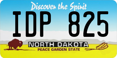 ND license plate IDP825