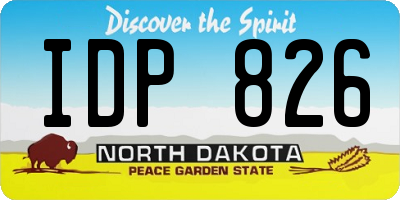 ND license plate IDP826
