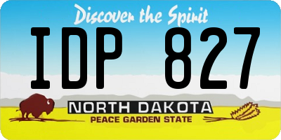 ND license plate IDP827
