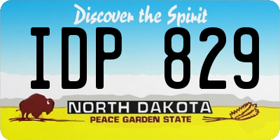 ND license plate IDP829