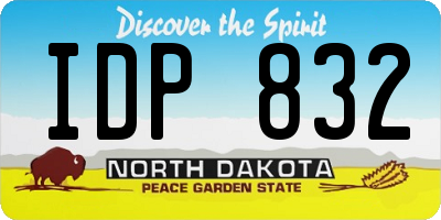 ND license plate IDP832