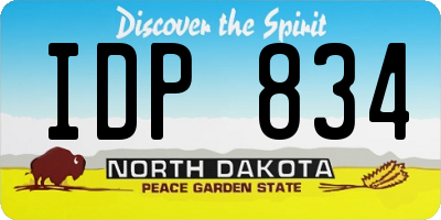 ND license plate IDP834
