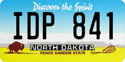 ND license plate IDP841