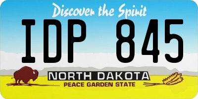 ND license plate IDP845