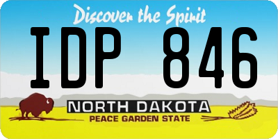 ND license plate IDP846