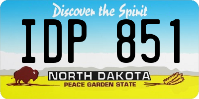 ND license plate IDP851
