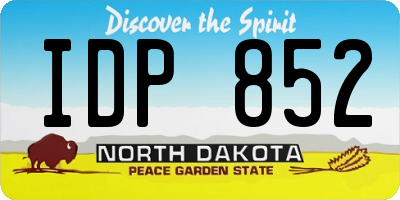 ND license plate IDP852