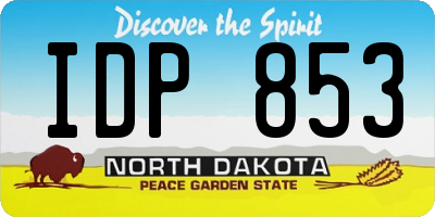 ND license plate IDP853