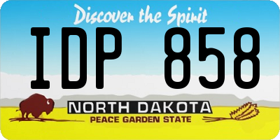 ND license plate IDP858