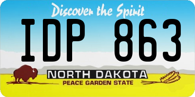 ND license plate IDP863