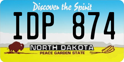 ND license plate IDP874