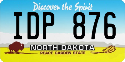 ND license plate IDP876