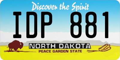 ND license plate IDP881