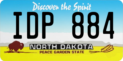 ND license plate IDP884