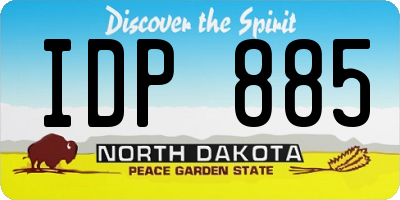 ND license plate IDP885