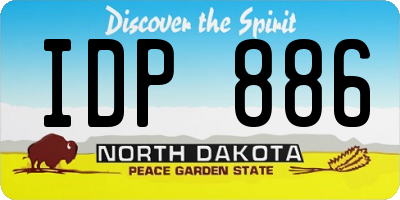 ND license plate IDP886
