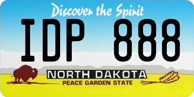 ND license plate IDP888