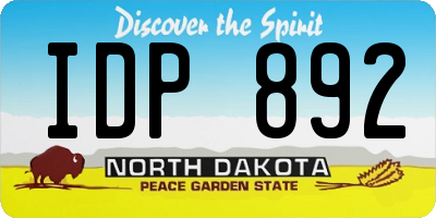 ND license plate IDP892
