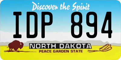 ND license plate IDP894