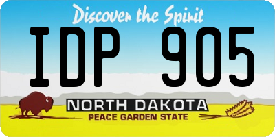 ND license plate IDP905