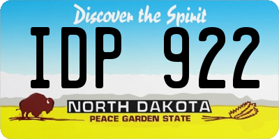ND license plate IDP922