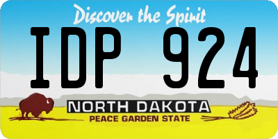 ND license plate IDP924
