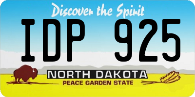 ND license plate IDP925