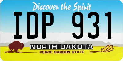 ND license plate IDP931