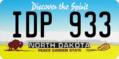ND license plate IDP933