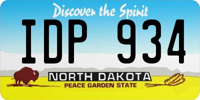 ND license plate IDP934