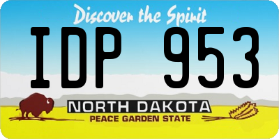 ND license plate IDP953