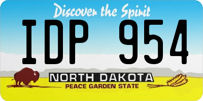 ND license plate IDP954