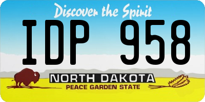 ND license plate IDP958