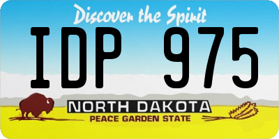 ND license plate IDP975