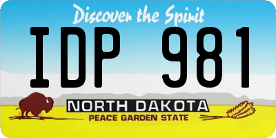 ND license plate IDP981