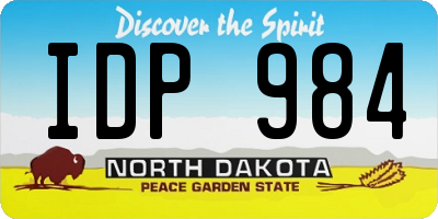ND license plate IDP984