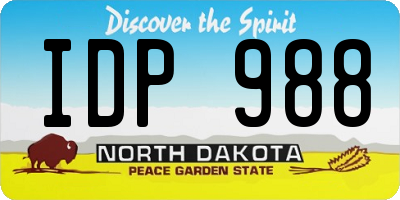 ND license plate IDP988
