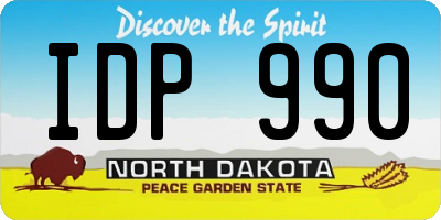 ND license plate IDP990