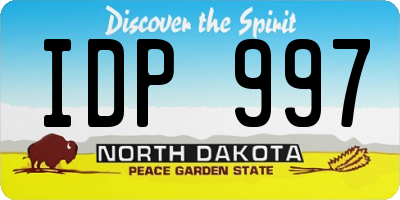 ND license plate IDP997