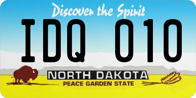 ND license plate IDQ010